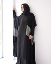 Free Size Pleated Cape Black Silver