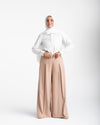 Wide Leg Pants Beige