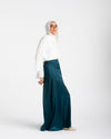 Maxi Silk Skirt Teal