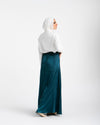 Maxi Silk Skirt Teal