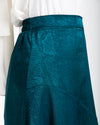 Maxi Silk Skirt Teal