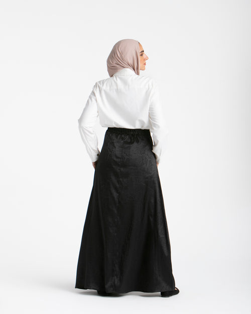 Maxi Silk Skirt Black