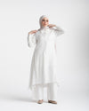 Shirt Dress With Front Buttons White