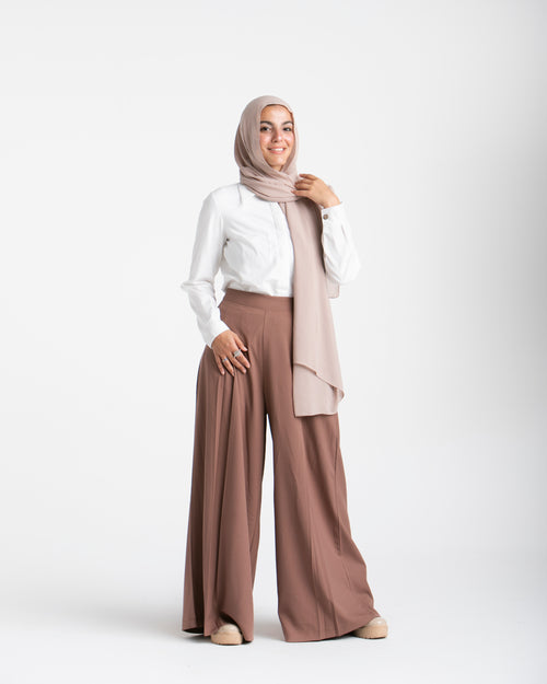 Wide Leg Pants Brown