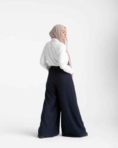 Wide Leg Pants Navy