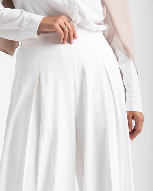 Wide Leg Pants White