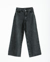 High Waisted Wide Leg Denim Pants Grey