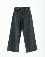 High Waisted Wide Leg Denim Pants Grey