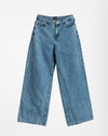 High Waisted Wide Leg Denim Pants Light Blue