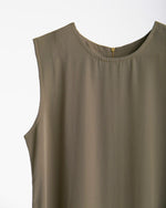 Basic Sleeveless Dress Brownish Olive