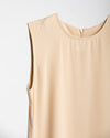 Basic Sleeveless Dress Beige