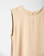 Basic Sleeveless Dress Beige