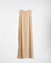 Basic Sleeveless Dress Beige