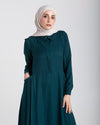 Linen Dress With Pockets Teal