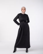 Basic Rib Dress Black