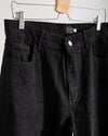 High Waisted Wide Leg Denim Pants Black