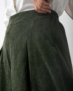 Corduroy Wide Leg Pants Olive