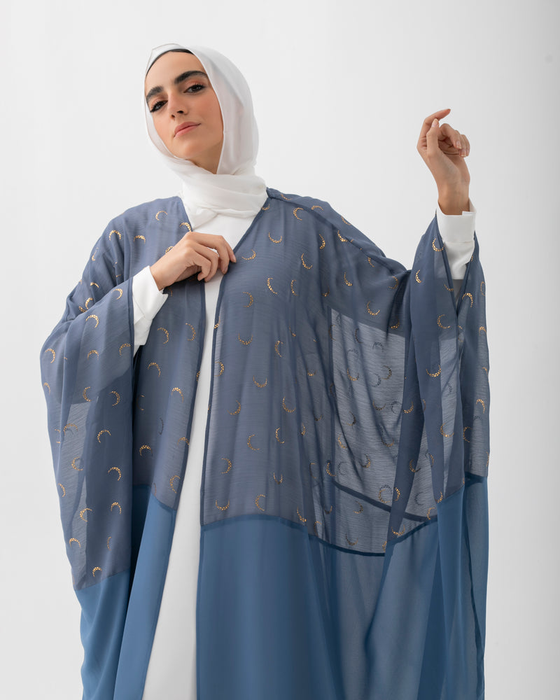 Free Size Crescent Cape Blue