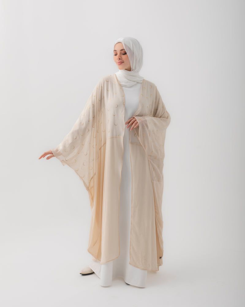 Free Size Crescent Cape Beige