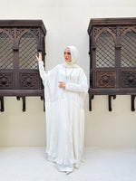 Free Size Pleated Cape Offwhite