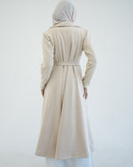 Suede Long Coat Beige