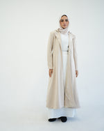 Suede Long Coat Beige