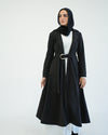 Suede Long Coat Black