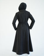 Suede Long Coat Black