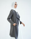 Gabardine Cardigan Grey