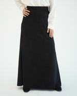 Suede Maxi Skirt Black