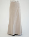 Suede Maxi Skirt Beige