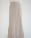 Suede Maxi Skirt Beige