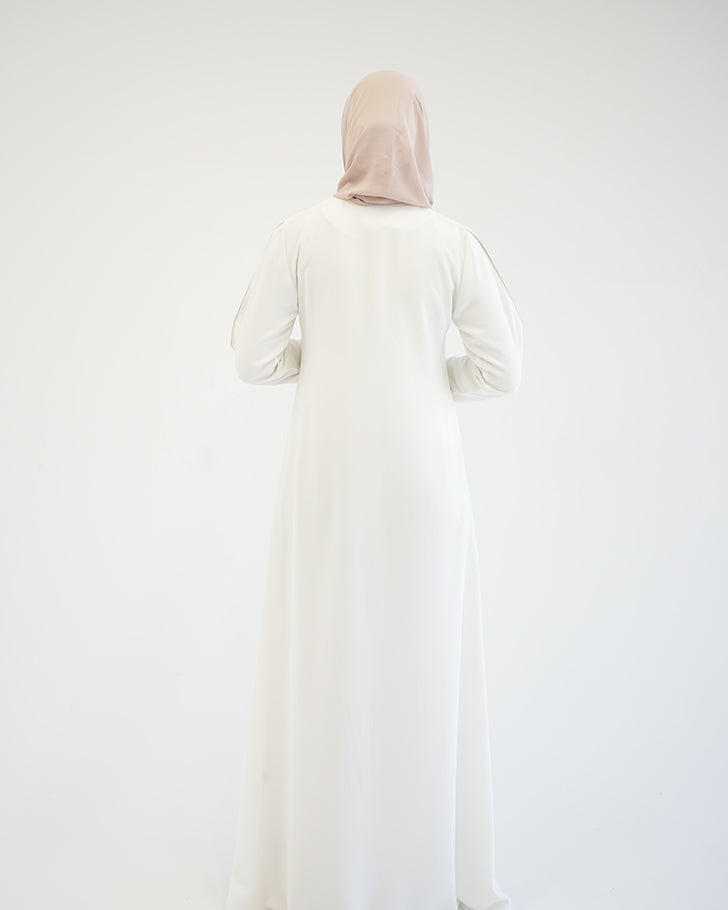 Abaya Code 207 Offwhite Biege