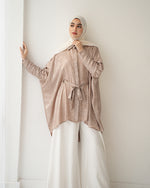 Shimmer Free Size Blouse Beige