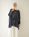 Shimmer Free Size Blouse Navy