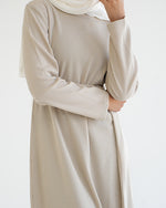 Basic Rib Dress Beige