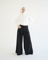 Suede Wide Pants Black