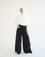 Suede Wide Pants Black