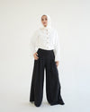 Suede Wide Pants Black