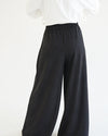 Suede Wide Pants Black