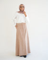 Corduroy Maxi Skirt Cafe