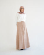 Corduroy Maxi Skirt Cafe