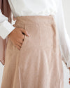 Corduroy Maxi Skirt Cafe