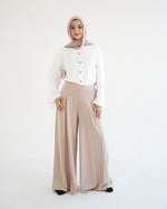 Suede Wide Pants Beige