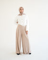 Suede Wide Pants Beige