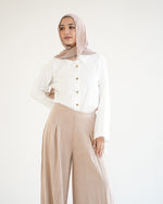 Suede Wide Pants Beige