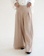 Suede Wide Pants Beige