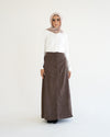 Corduroy Maxi Skirt Brown