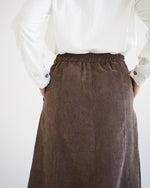 Corduroy Maxi Skirt Brown