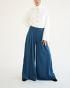 Suede Wide Pants Teal